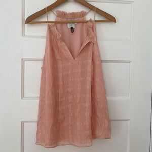Anthropologie HD in Paris pink silk Tender Texture tank